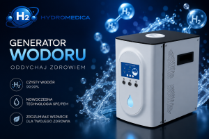 Generator wodoru HYDROMEDICA do inhalacji wodorem molekularnym - wodór molekularny i produkcji wody wodorowej