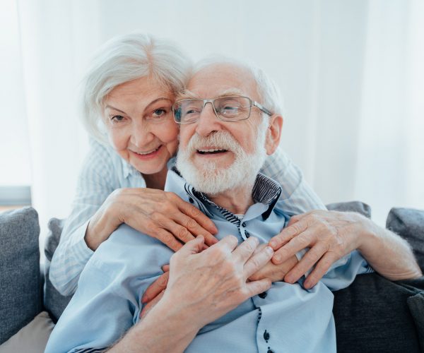 Elderly couple in love