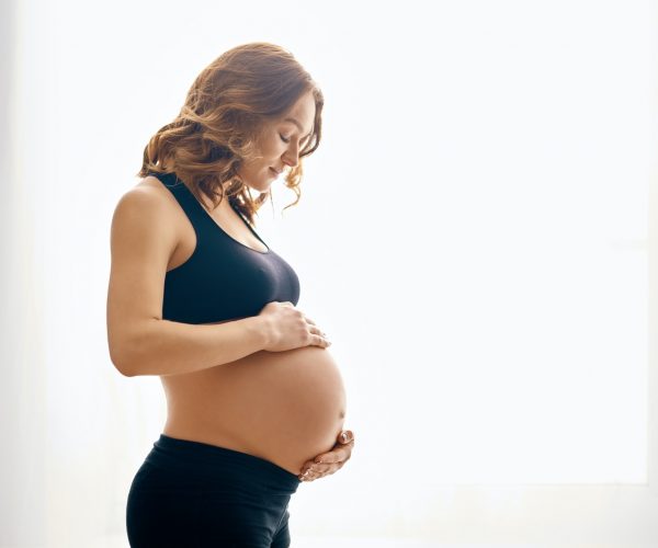 young pregnant woman